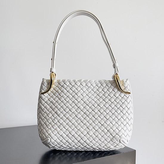 Bottega Veneta Small Clicker Bag White 730968