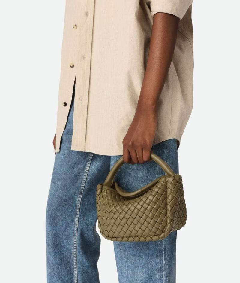 Bottega Veneta Small Cobble Top Handle Algae 805739