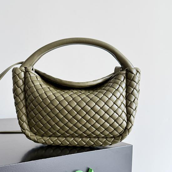 Bottega Veneta Small Cobble Top Handle Algae 805739
