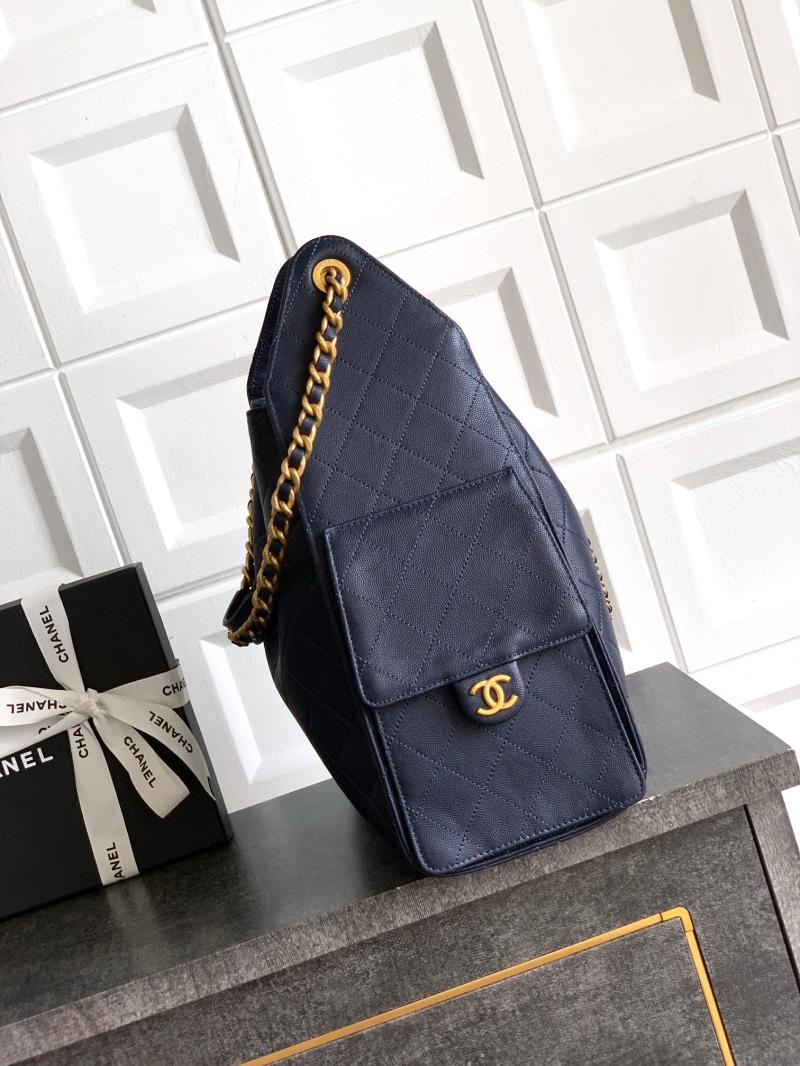 Chanel 25 Medium Handbag Blue AS5311
