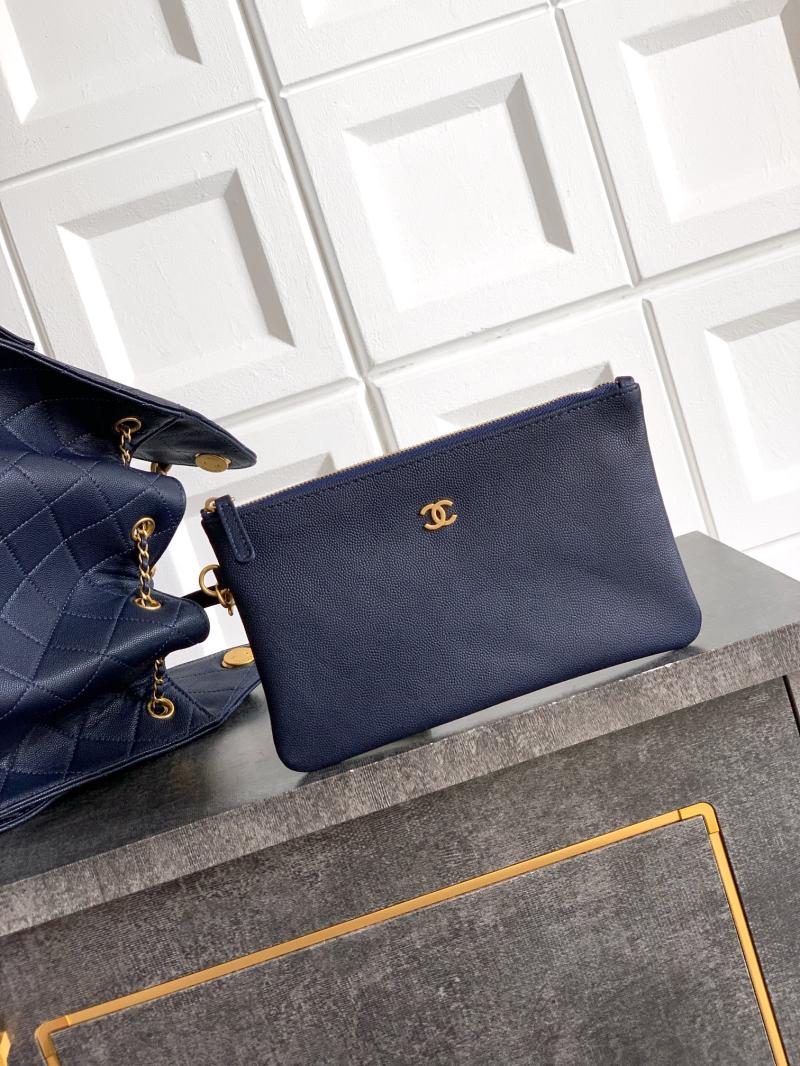 Chanel 25 Medium Handbag Blue AS5311