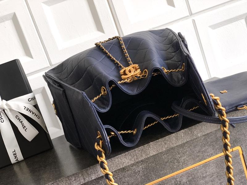 Chanel 25 Medium Handbag Blue AS5311