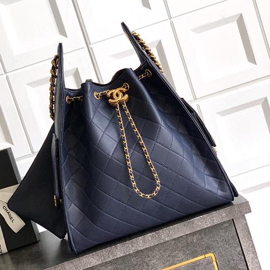 Chanel 25 Medium Handbag Blue AS5311