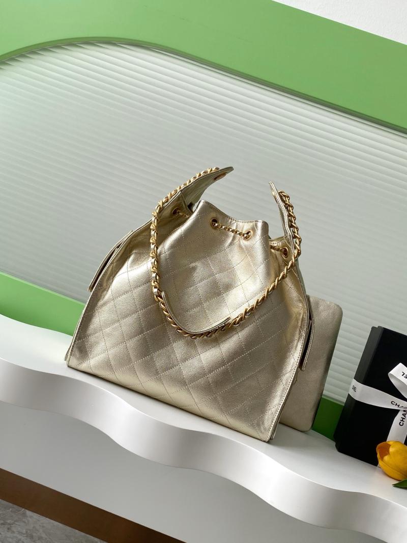 Chanel 25 Medium Handbag Light Gold AS5311