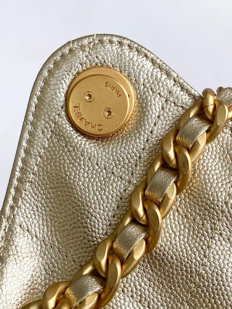 Chanel 25 Medium Handbag Light Gold AS5311