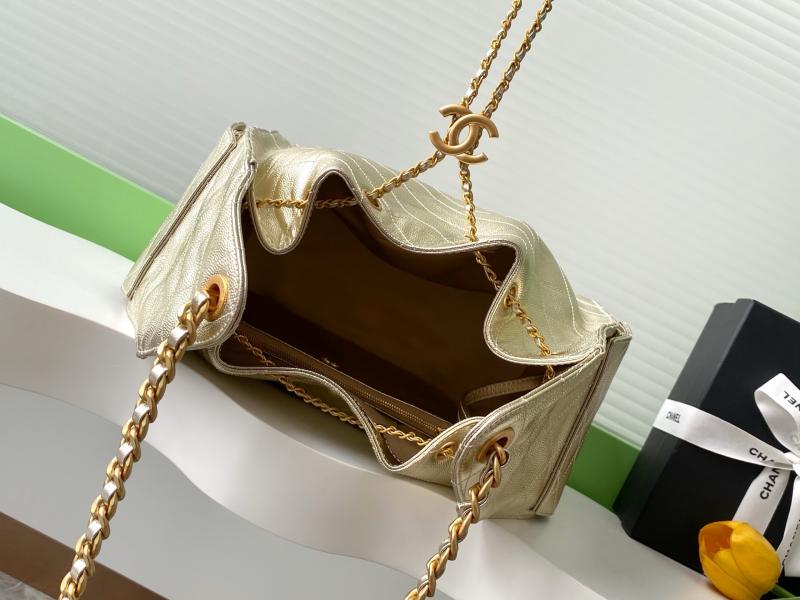 Chanel 25 Medium Handbag Light Gold AS5311