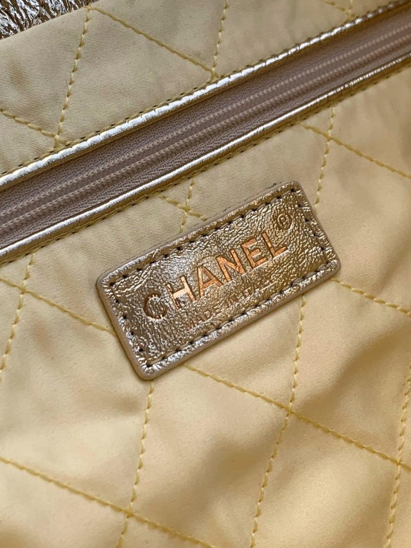 Chanel Calfskin 22 Handbag Gold AS3261