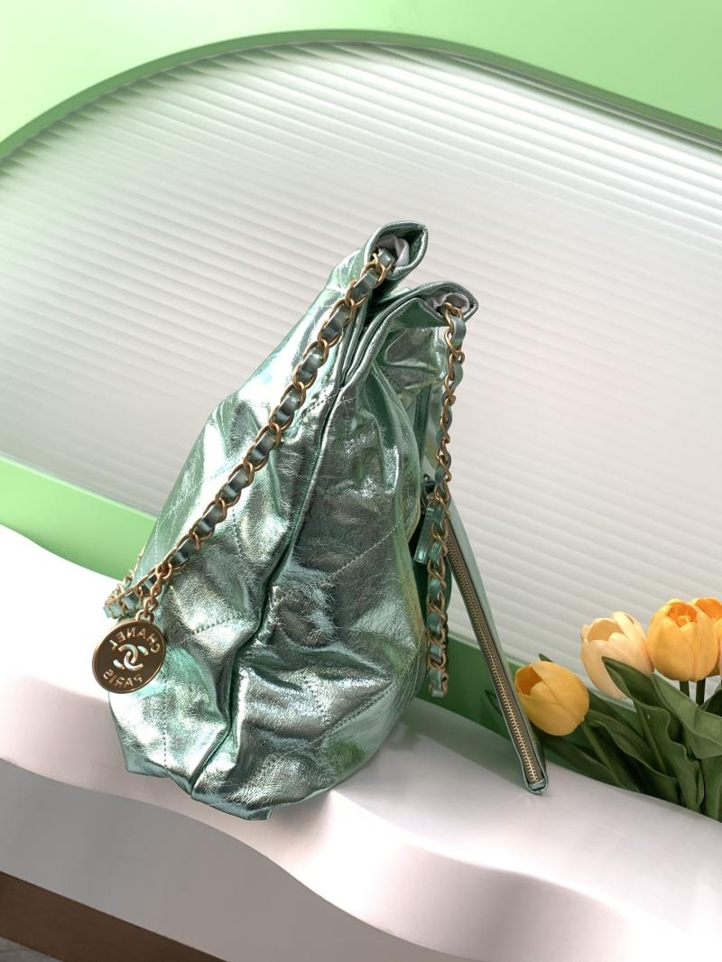 Chanel Calfskin 22 Handbag Green AS3261