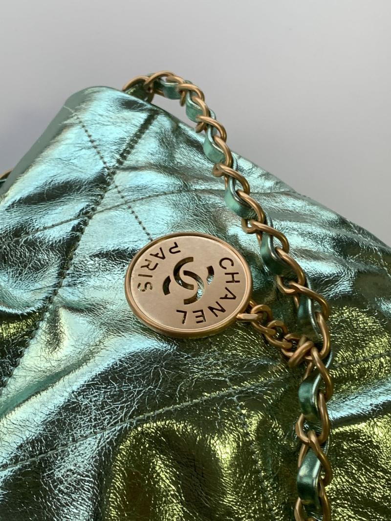 Chanel Calfskin 22 Handbag Green AS3261