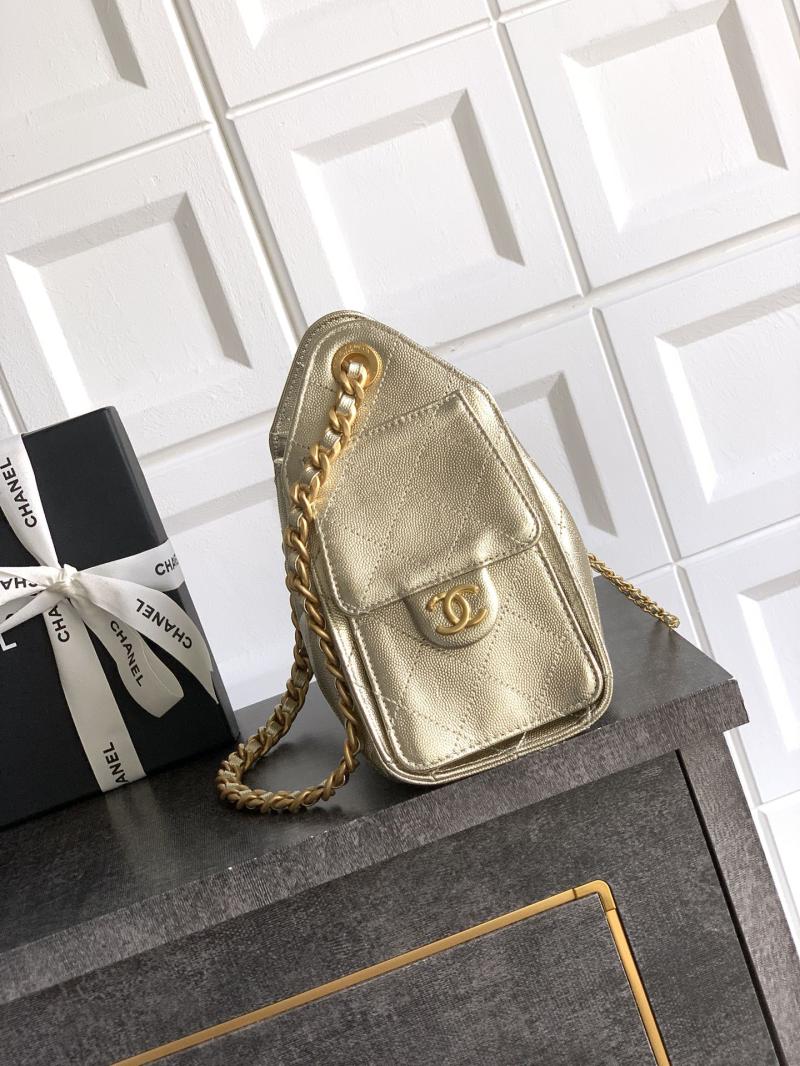 Chanel Calfskin 25 Mini Handbag Light Gold AS5292