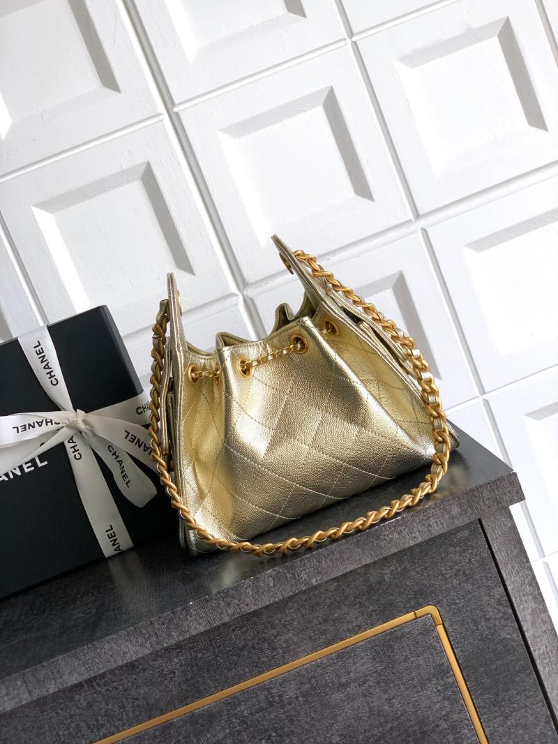 Chanel Calfskin 25 Mini Handbag Light Gold AS5292