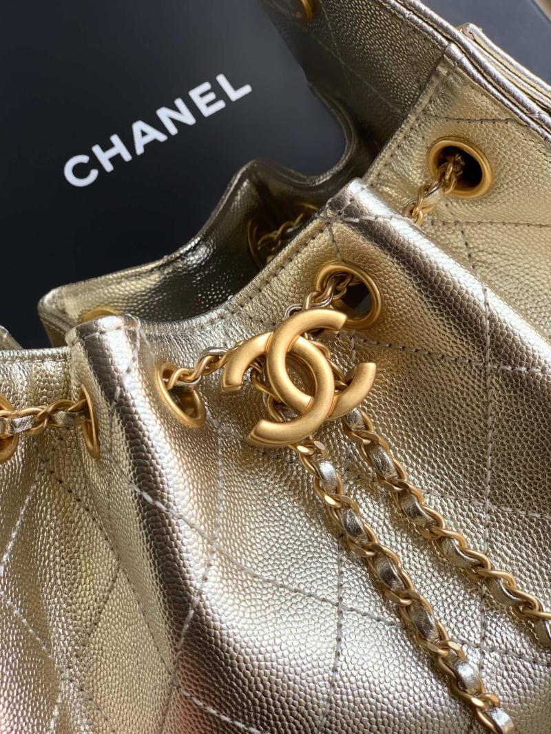 Chanel Calfskin 25 Mini Handbag Light Gold AS5292
