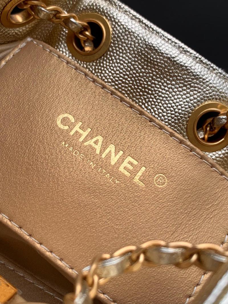 Chanel Calfskin 25 Mini Handbag Light Gold AS5292
