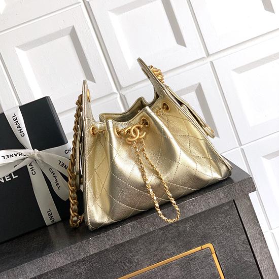 Chanel Calfskin 25 Mini Handbag Light Gold AS5292