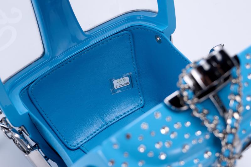 Chanel Gondola Lift Minaudiere Clutch Bag Blue AS1200