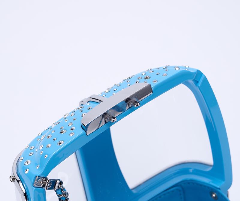 Chanel Gondola Lift Minaudiere Clutch Bag Blue AS1200
