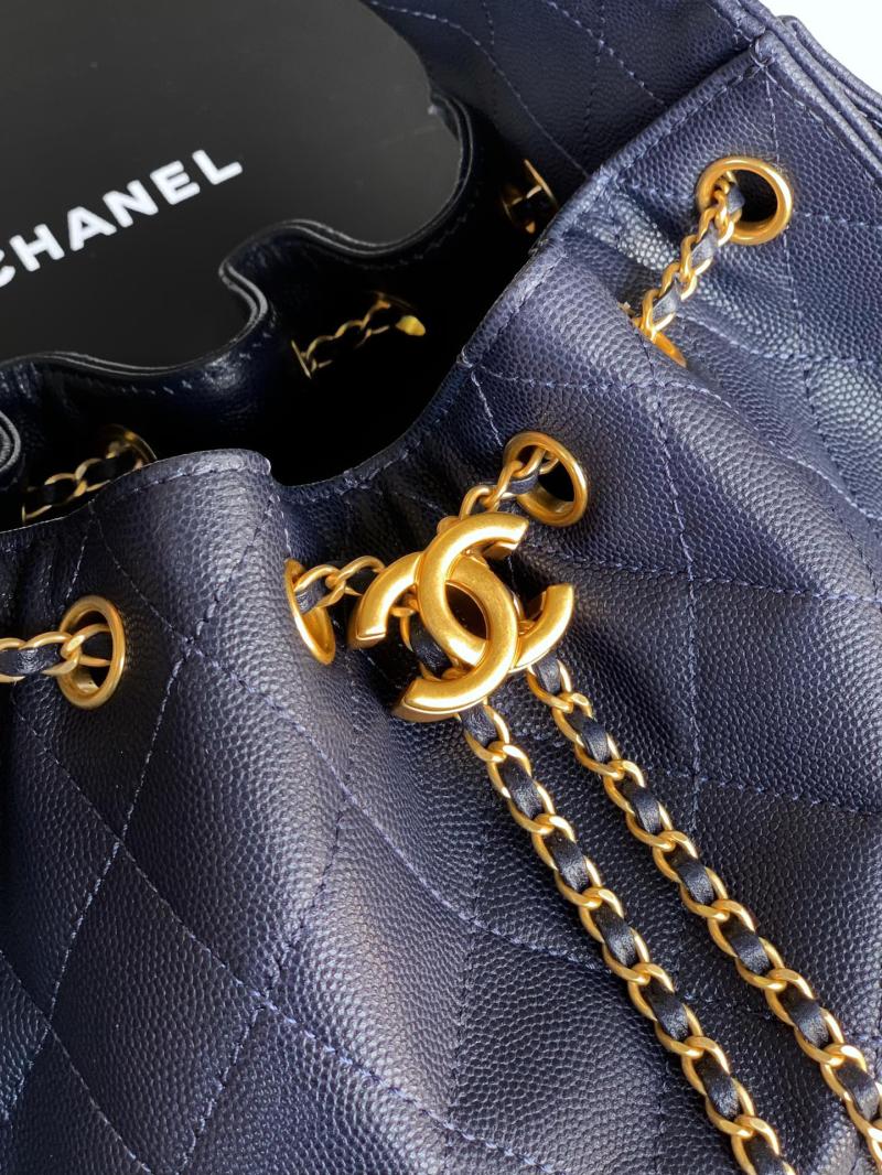 Chanel Grained Calfskin 25 Small Handbag Blue AS5293