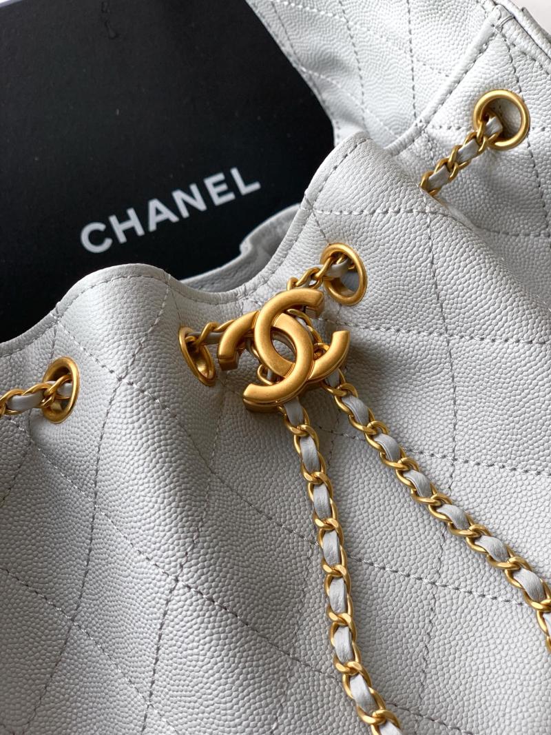 Chanel Grained Calfskin 25 Small Handbag Light Grey AS5293