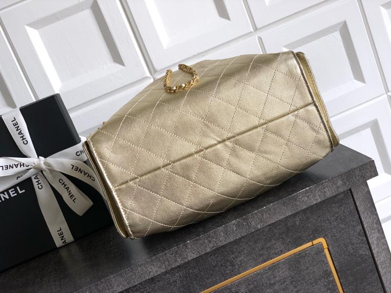 Chanel Grained Calfskin 25 Small Handbag Light Gold AS5293