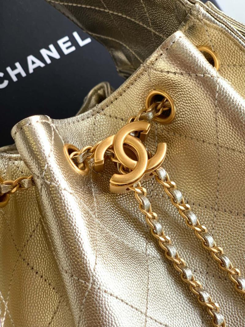 Chanel Grained Calfskin 25 Small Handbag Light Gold AS5293