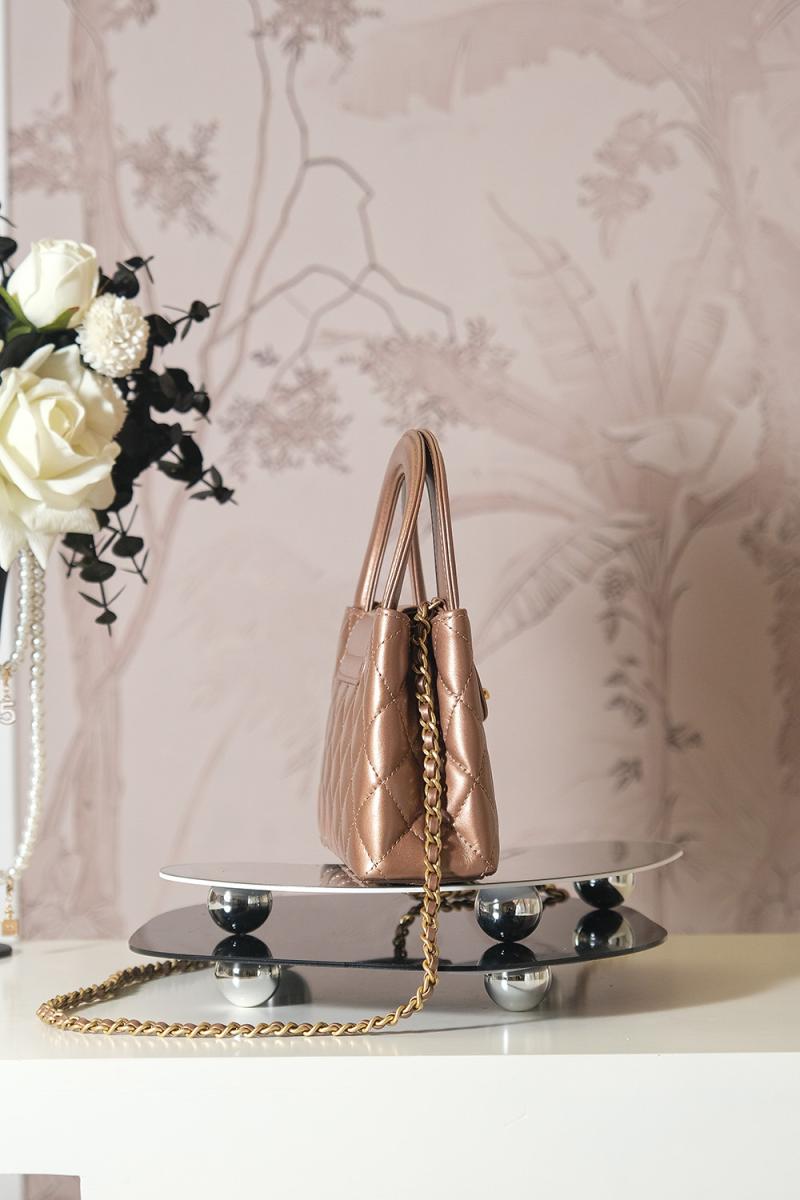 Chanel Lambskin Mini Kelly Shopping Bag Copper AS4416