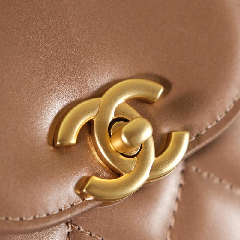 Chanel Lambskin Mini Kelly Shopping Bag Copper AS4416