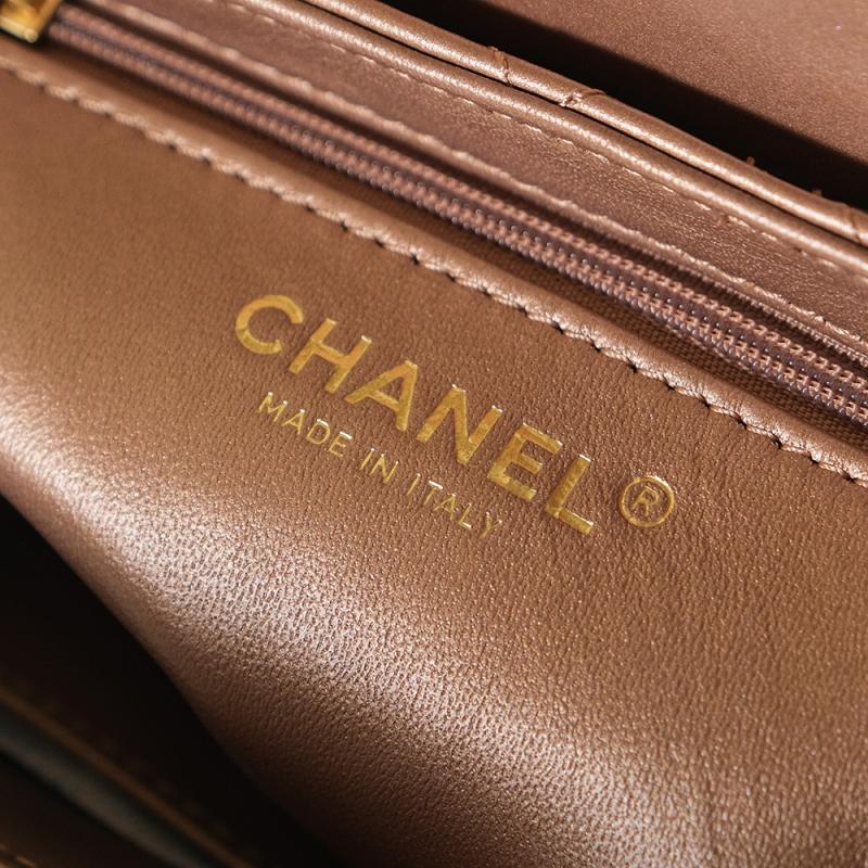 Chanel Lambskin Mini Kelly Shopping Bag Copper AS4416