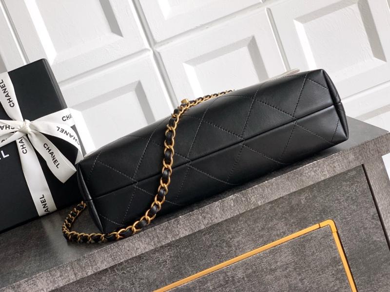 Chanel Large Flap Bag With Top Handle Grey AS5637