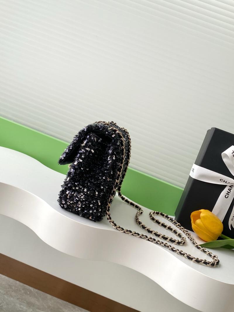 Chanel Sequins Flap Bag Black AS4561