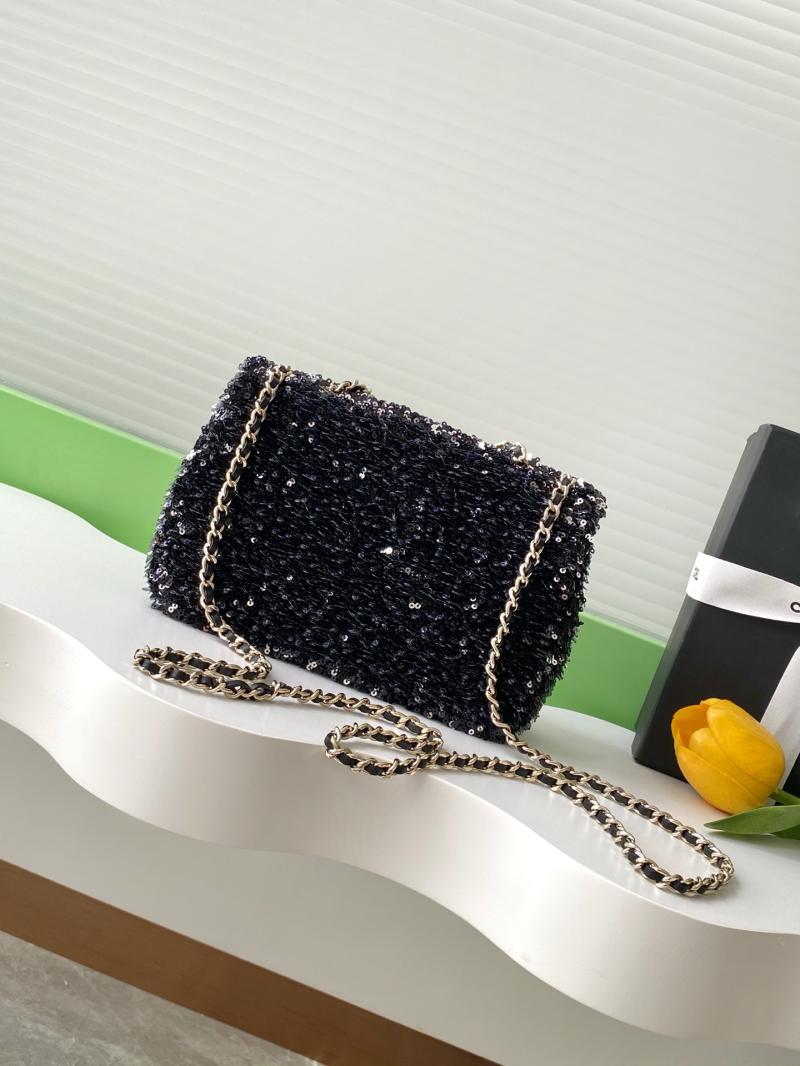 Chanel Sequins Flap Bag Black AS4561