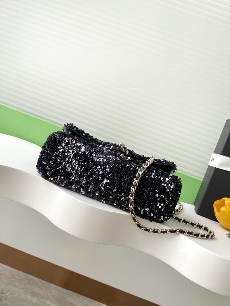 Chanel Sequins Flap Bag Black AS4561