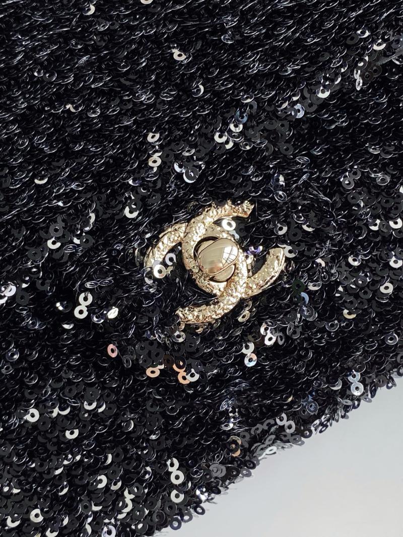 Chanel Sequins Flap Bag Black AS4561