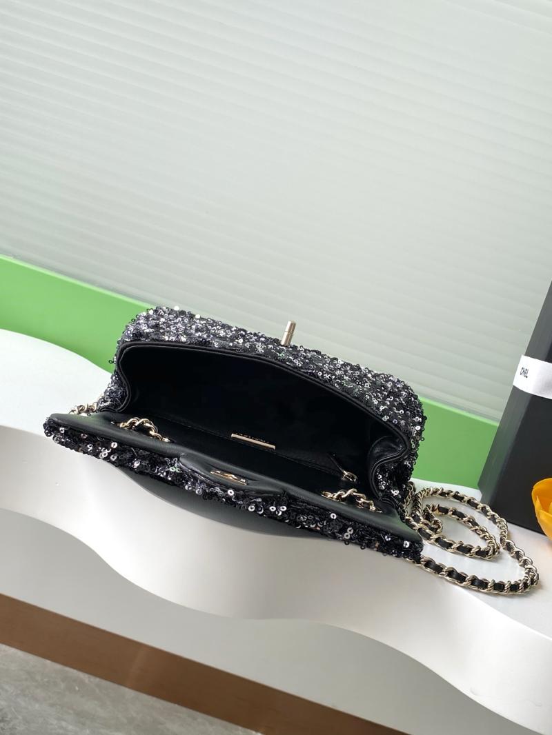 Chanel Sequins Flap Bag Black AS4561