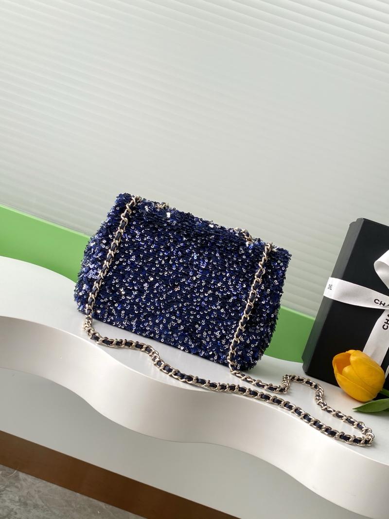 Chanel Sequins Flap Bag Blue AS4561