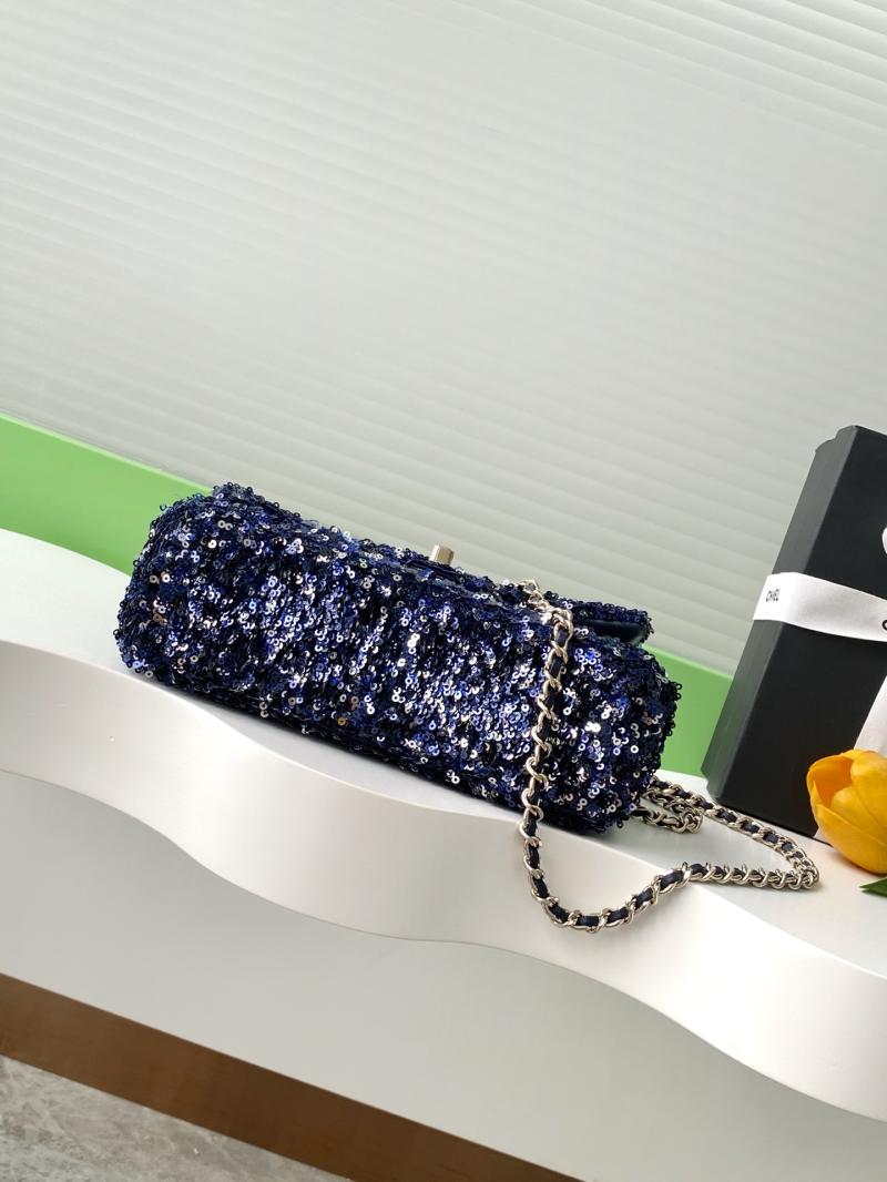 Chanel Sequins Flap Bag Blue AS4561