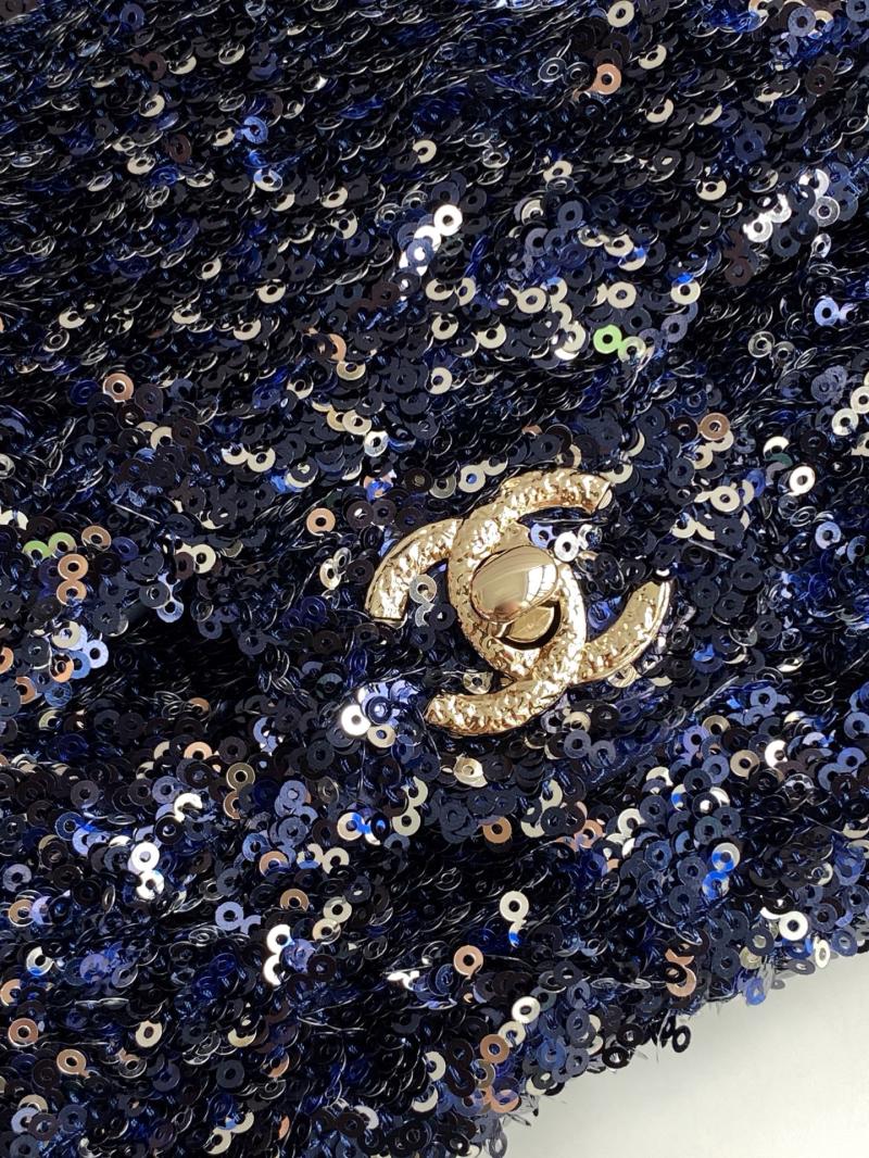 Chanel Sequins Flap Bag Blue AS4561