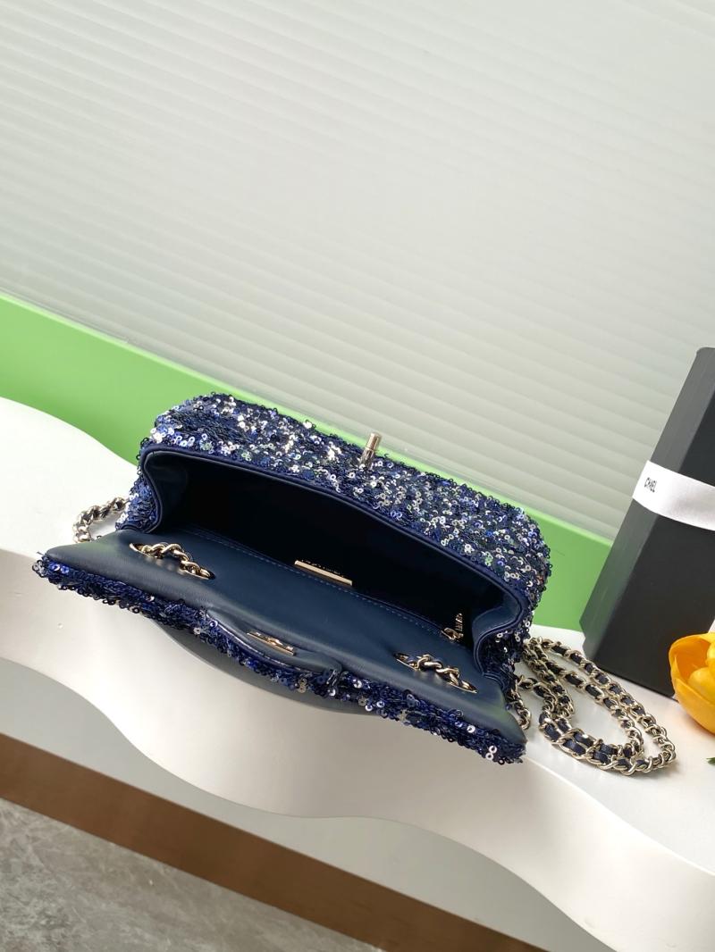 Chanel Sequins Flap Bag Blue AS4561