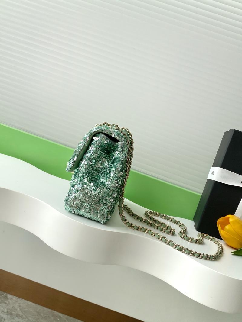Chanel Sequins Flap Bag Green AS4561