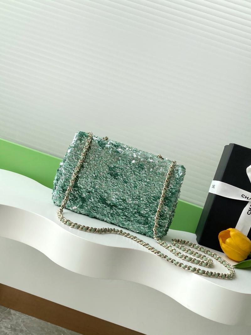 Chanel Sequins Flap Bag Green AS4561