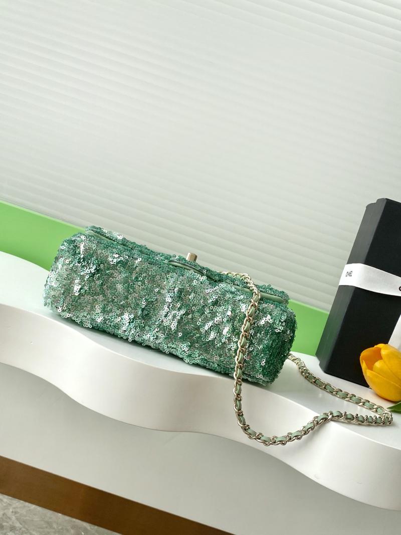 Chanel Sequins Flap Bag Green AS4561