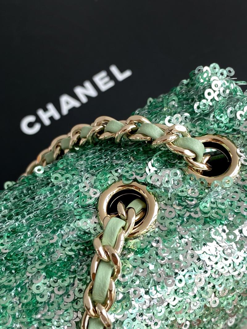Chanel Sequins Flap Bag Green AS4561