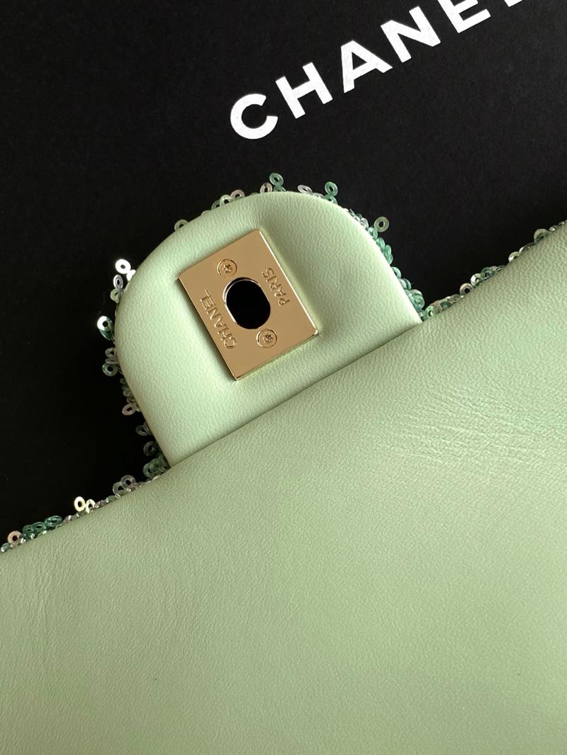 Chanel Sequins Flap Bag Green AS4561