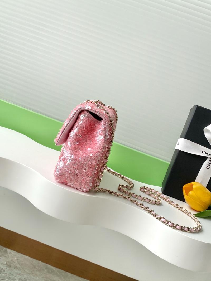 Chanel Sequins Flap Bag Pink AS4561