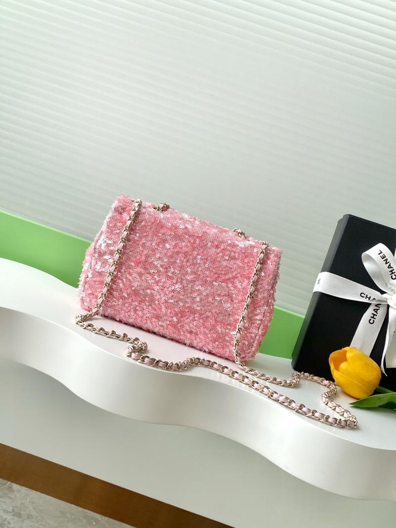 Chanel Sequins Flap Bag Pink AS4561