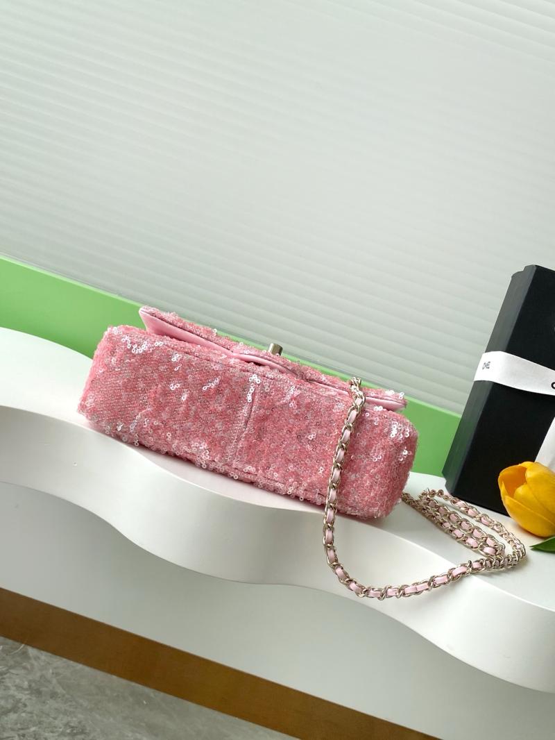 Chanel Sequins Flap Bag Pink AS4561