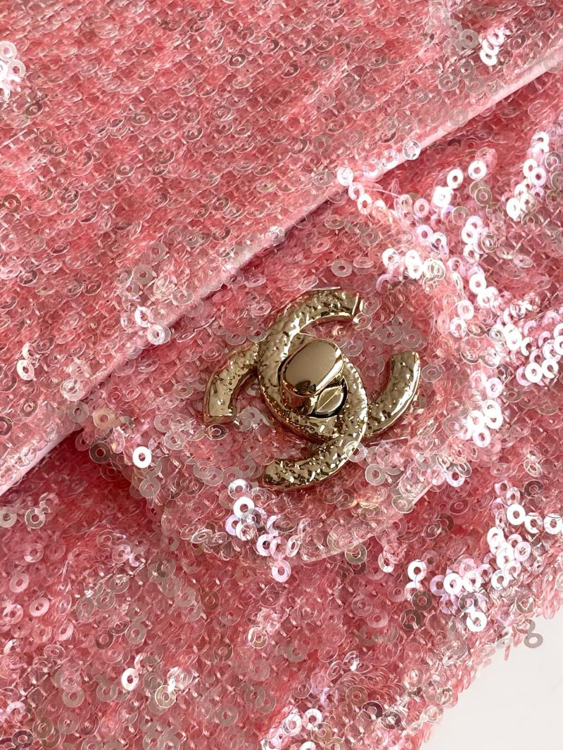 Chanel Sequins Flap Bag Pink AS4561