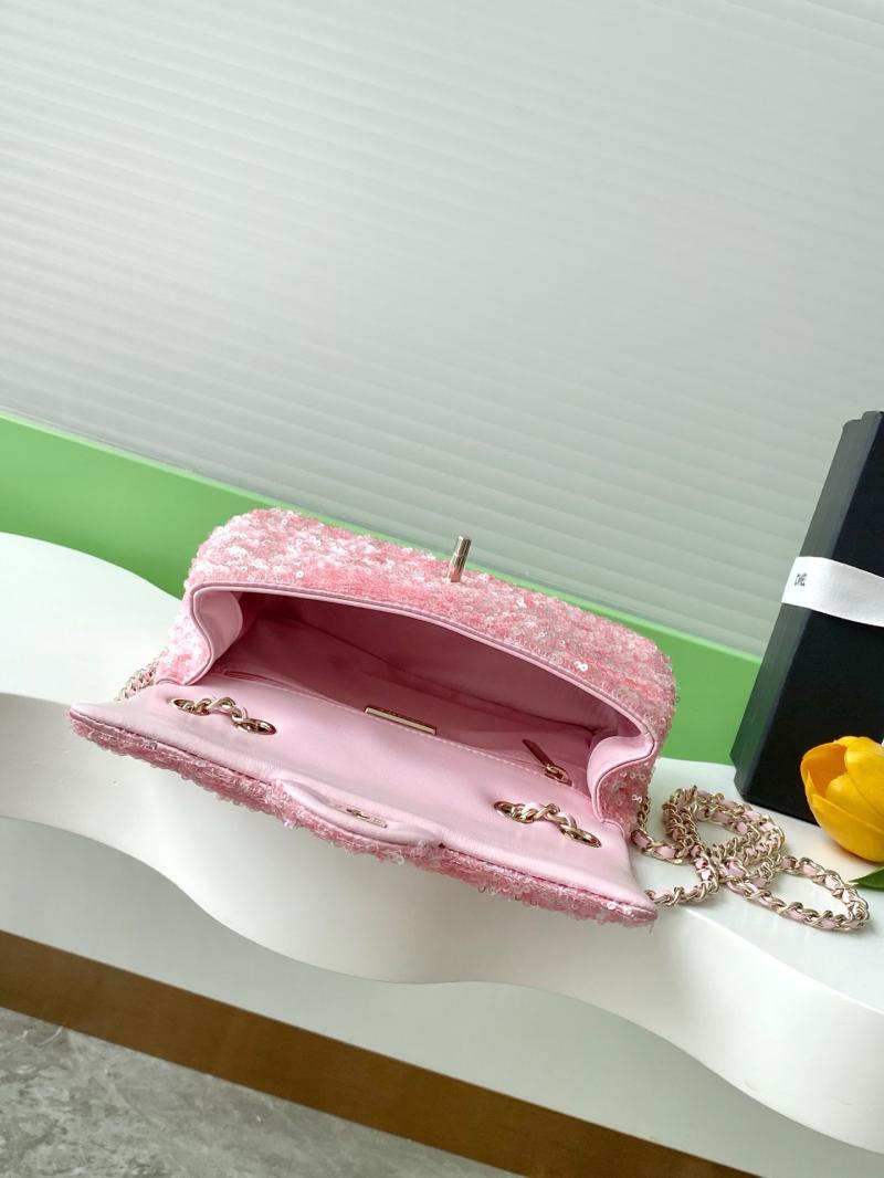 Chanel Sequins Flap Bag Pink AS4561