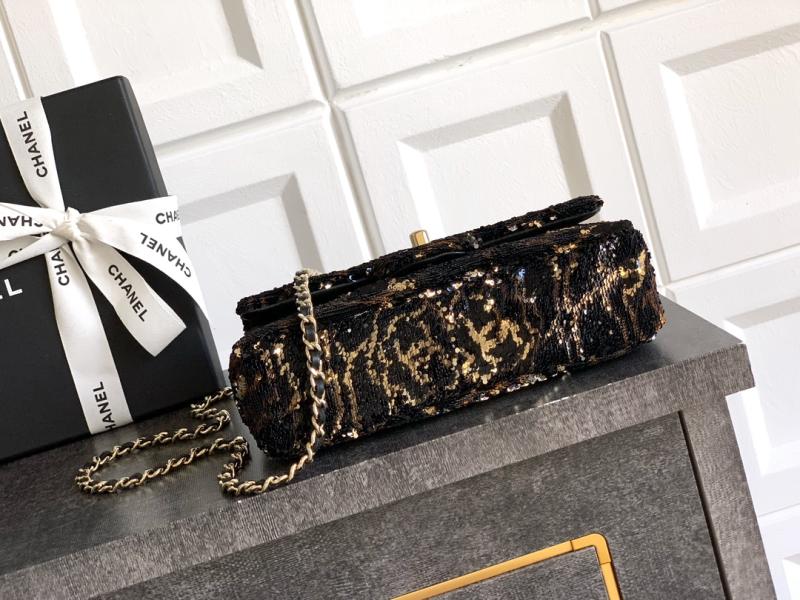 Small Chanel Sequins Flap Bag Pink AS6171
