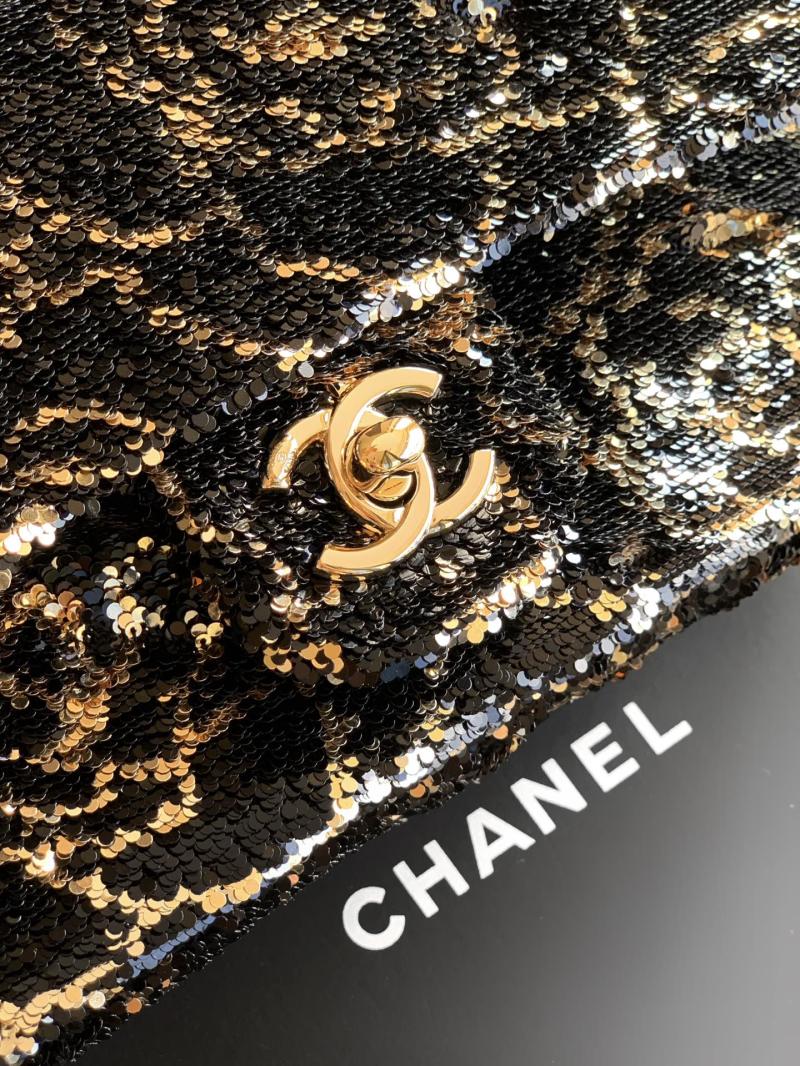 Small Chanel Sequins Flap Bag Pink AS6171