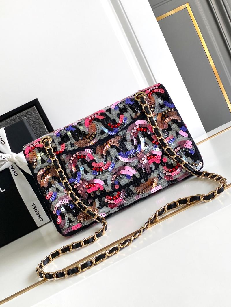 Chanel Sequins Medium Flap Evening Bag AS70202